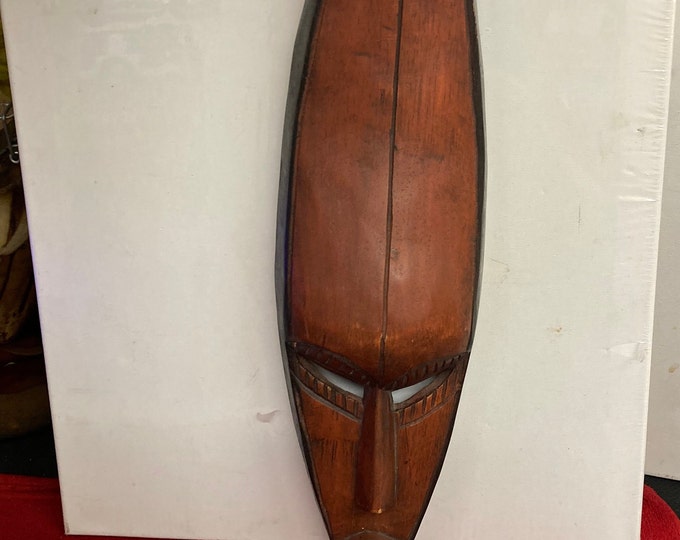 Hand Carved Wooden Mask, Hand Painted from Ghana