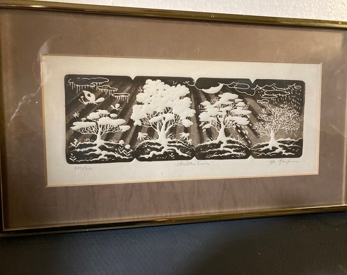 AL KAUFMAN Signed & Numbered. Another  Season 36/300 Intaglio  Etching  Framed