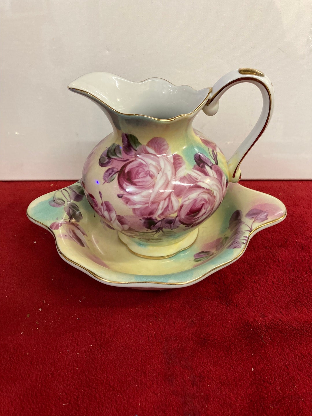 Bowl and Pitcher Set. Reproduction. Etsy