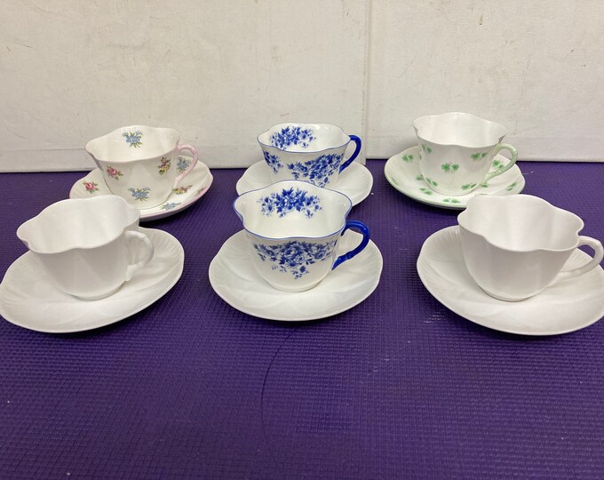 Royal York & Shelley Bone China Tea Cup and Saucer Sets