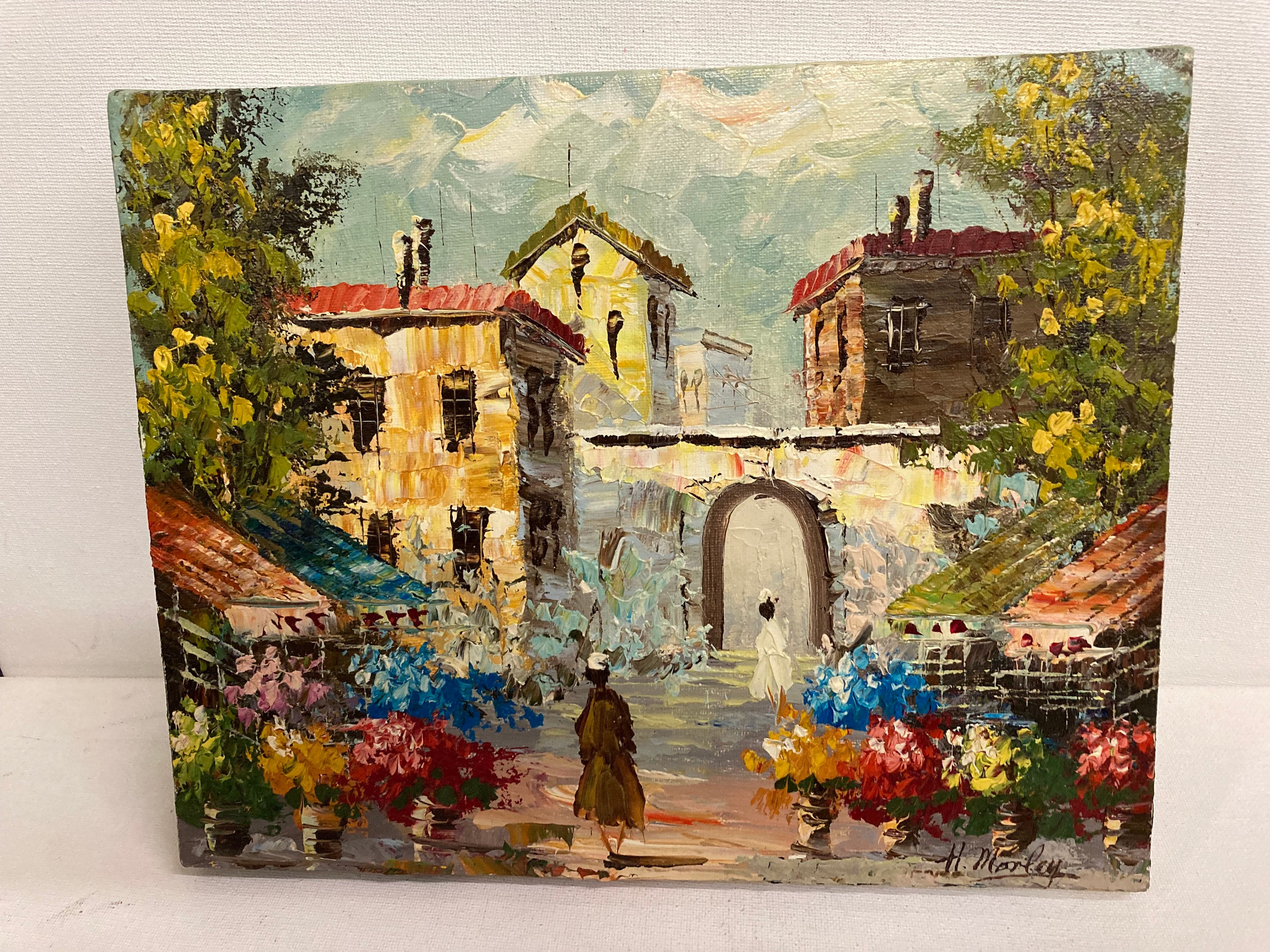 絵画 Oil painting  15x15 油絵 油彩 油彩画 絵画【秋の森】 絵画 HR 通販 18344008