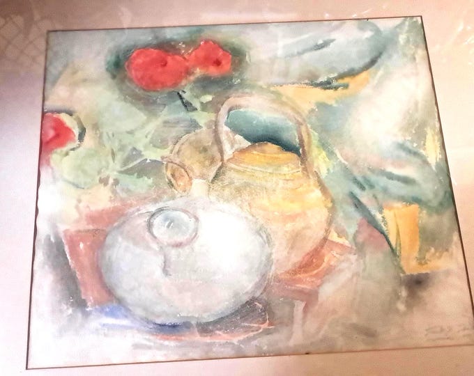 Signed and  Dated  Watercolor Lithograph By Artist. Original