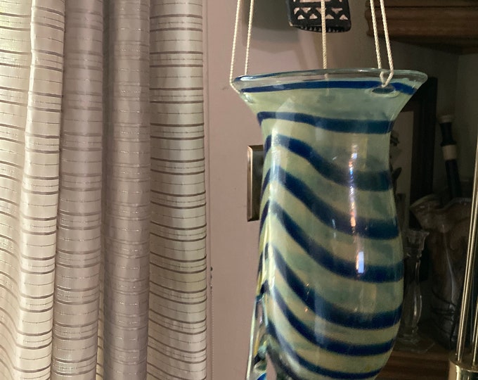 Vintage Murano Handmade. Hand Blown Hanging  Vase