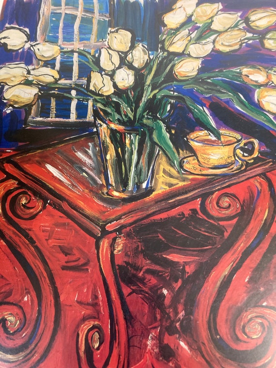 リトグラフ版画　ミシェル•トゥルメル「チューリップ」 Tulips by Michele Richard Kennedy Limited Edition Prints Signed by