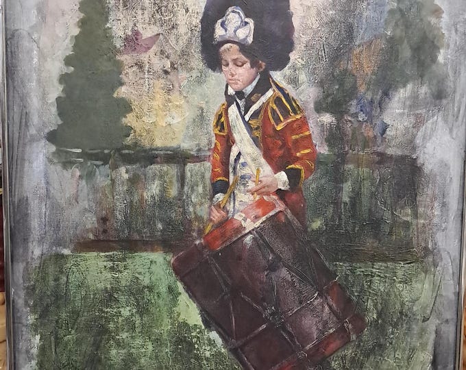 English Drummer  Boy Eduard Gavrilov  Oil Painting