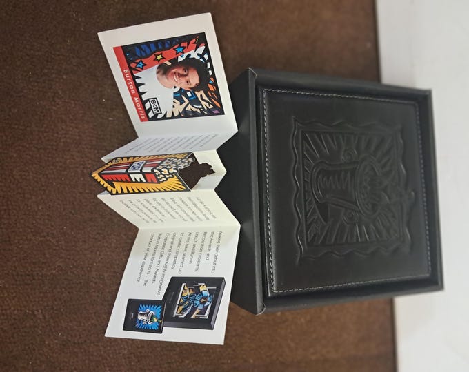 Burton Morris Genuine Folding  leather  Picture  Frame