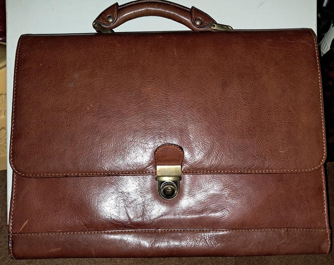 Top Grain Leather Briefcase by  Avenue's America