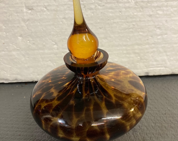 Vintage Spotted Art Glass Perfume Bottle