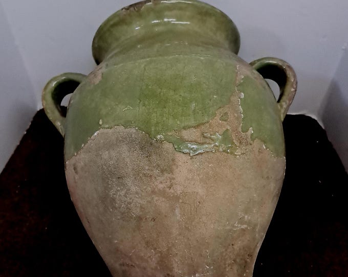 Antique French Confit Pot: 19th Century Country Kitchen Storage