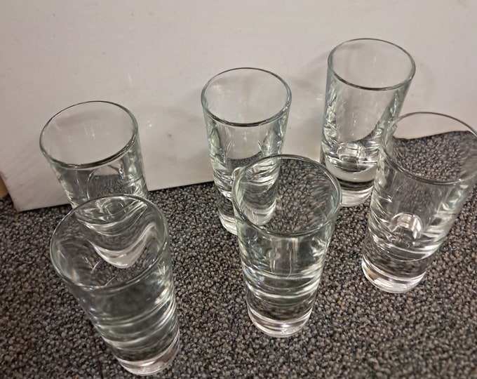 1980s Six Carlo Moretti Italian Weighted Bullet Cocktail Glasses, Italy