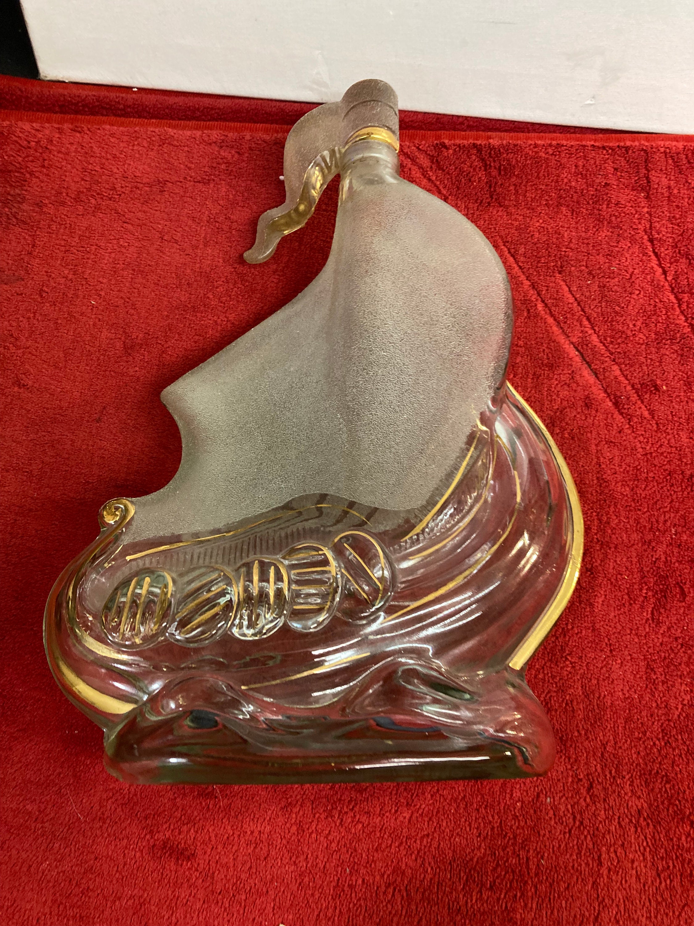 Cognac Larsen INVINCIBLE Glass Sailing Ship Shaped Bottle Cognac Larsen INVINCIBLE Glass Sailing Ship Shaped Bottle