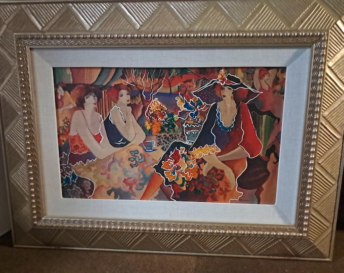 Patricia Govezensky "Tea Time" Serigraph Artwork  Signed Patria