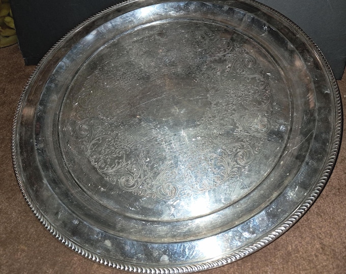 Vintage  Sterling Silver English 16"  Tray