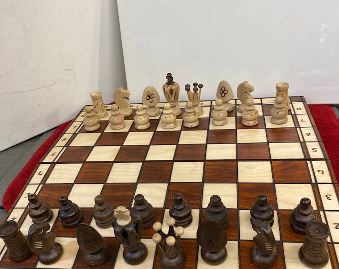 Handcrafted Wooden Chess Set, Classic Intelligence Game