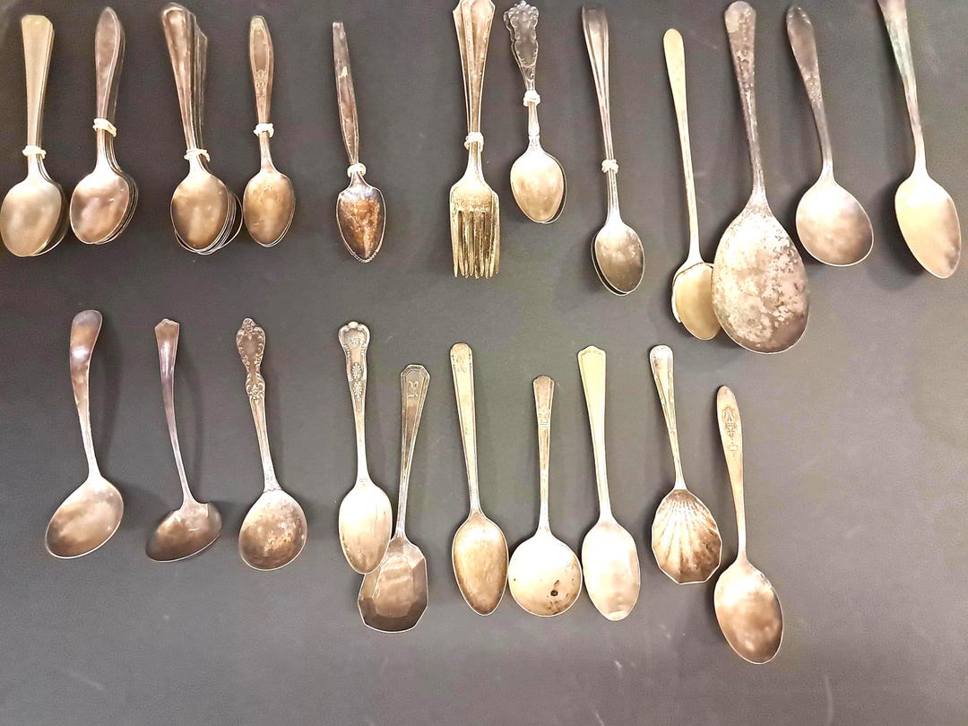 42 Assorted Antique Silverware ,circa Early 20th Century - Etsy