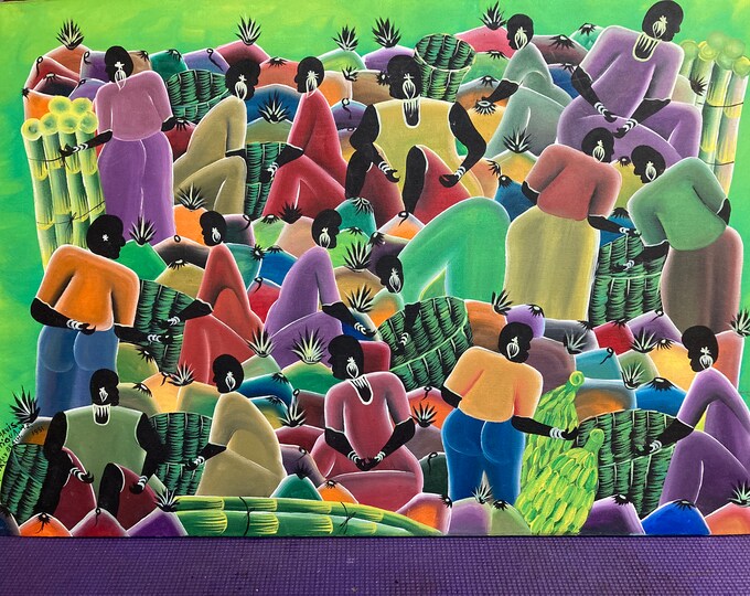 L.Jarvis Original Painting,1991 Antiqua ,Jolly Beach, Western Indies