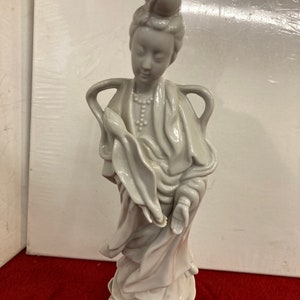 20th Century Blanc De Chine Porcelain Geisha Figurines