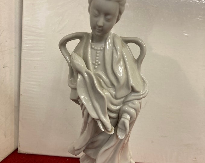 20th Century Blanc De Chine Porcelain Geisha Figurines