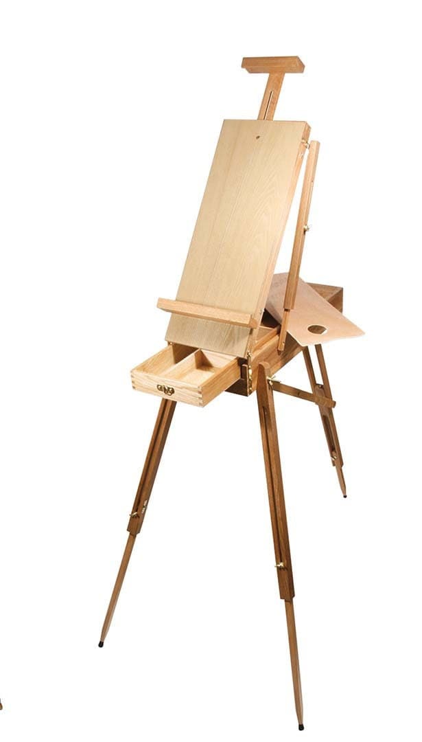 Wood_Art_Easel_for_Floor_with_Storage_Compartment,_Tilting_-_