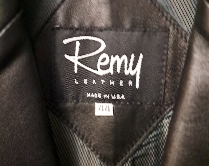REMY ,Men's 3 Bottons Front  Leather Blazer
