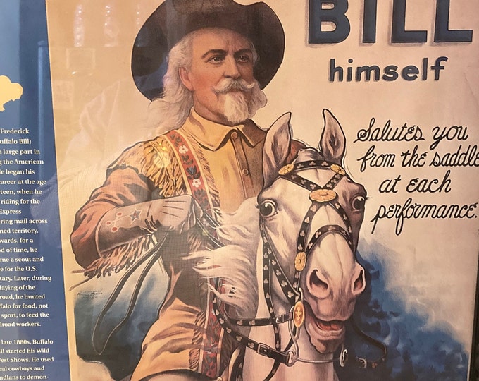 Buffalo Bill Framed Offset Lithograph