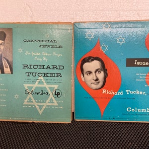 Two  Rare Hebrew Prayer 10 &quot; Vinyl Albums  Sung by Richard Tucker