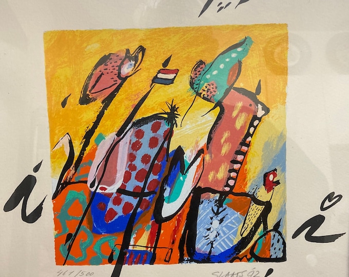 Signed and  Numbered  Painting by  Slatts '92