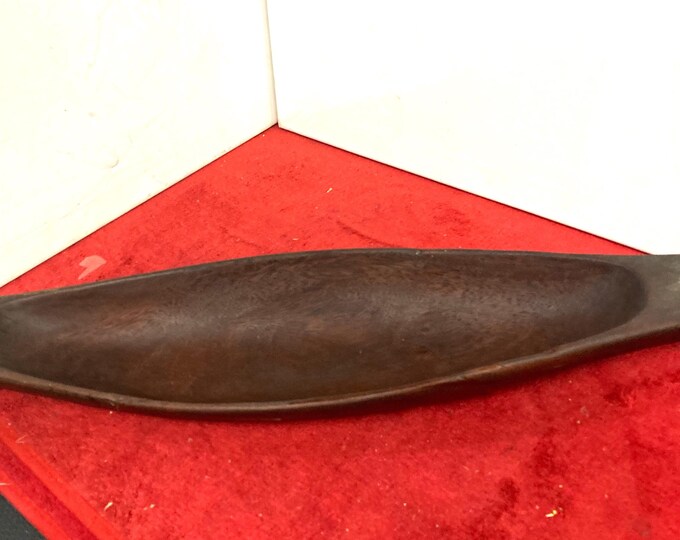 Carved Wood Umete Bowl, Polynesian Feast Dish, Mid-Century