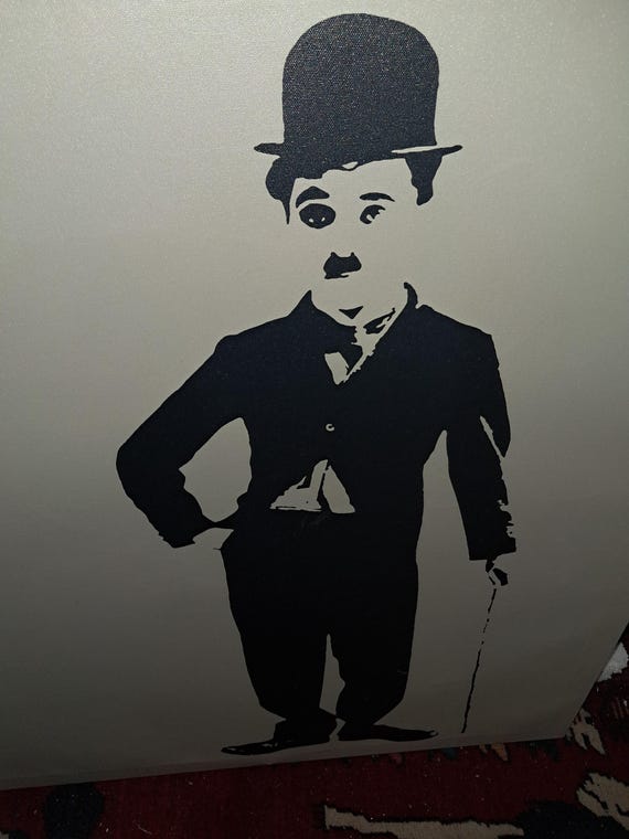 Phill Handley Art Work of Charlie Chaplin for Ikea, Canvas Print 