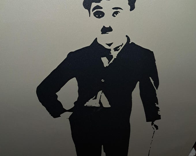 Phill Handley  Art Work of Charlie Chaplin  For Ikea, Canvas Print