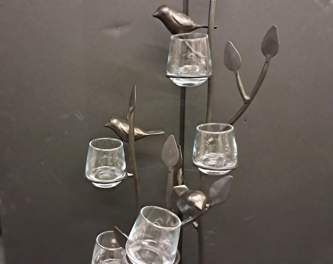 Ornate  Wrought Iron 5 Candle Holder