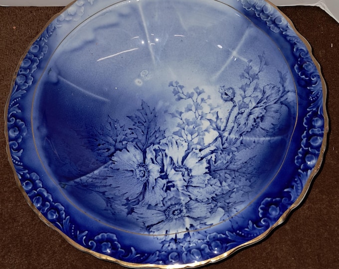SEVRES Porcelain Two Tone  Blue &  Cobalt  Blue Hand Painted BOWL c 1761 FRANCE
