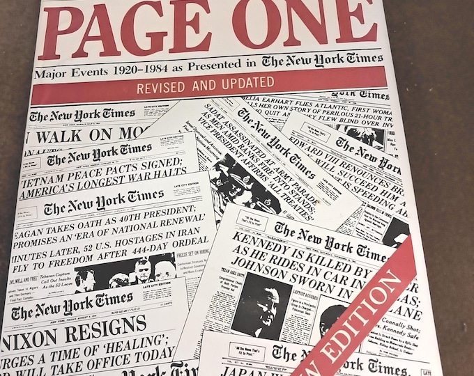 Page One: Major Events, 1920 1984, As Presented In The New York Times