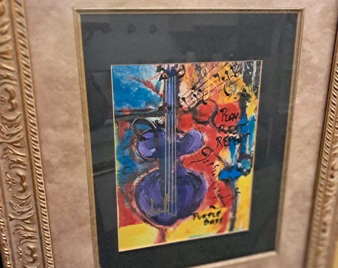 Jazz  Art Print Purple Bass