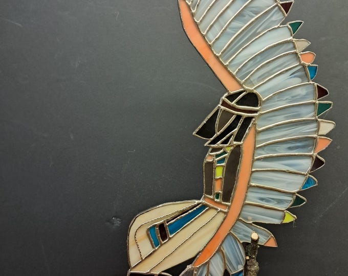 Native American Dancer Stained Glass Sculpture