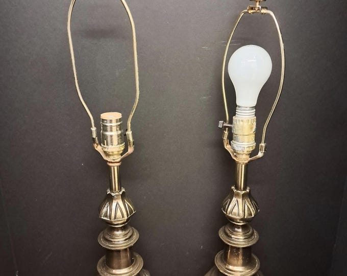 Mid- Century Solid Brass Table/ Desk Lamp By Laurel Lamp Company