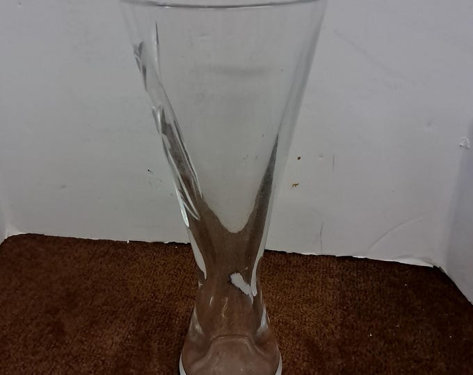 John Rocha Signed Waterford Crystal 9" Tall Geo Bud Vase