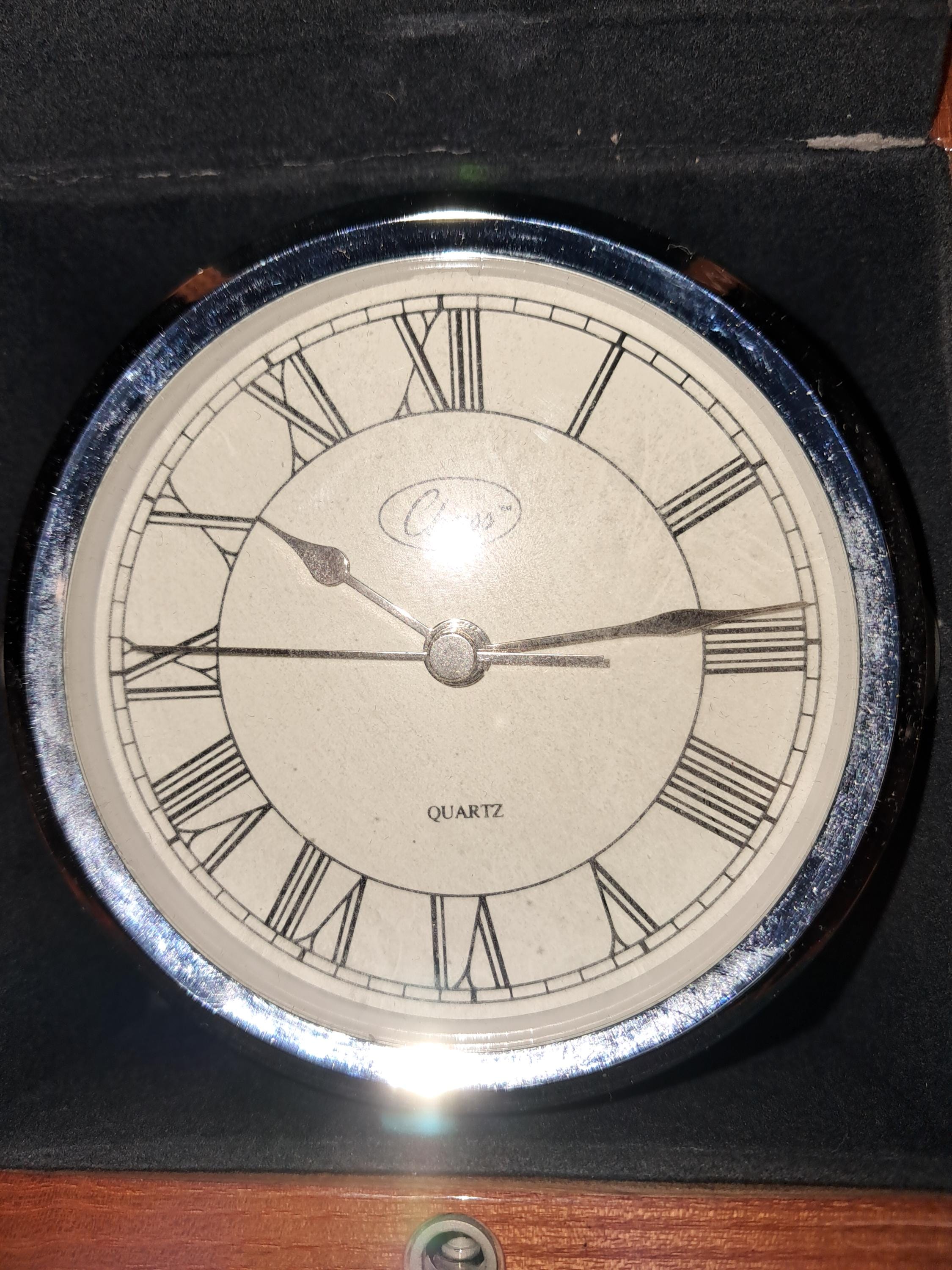 Vintage CHASS Table Clock Wooden Box - Etsy