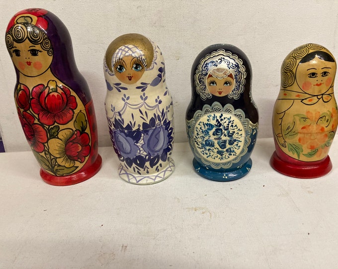 Four Russian Matryoshka Nesting Dolls