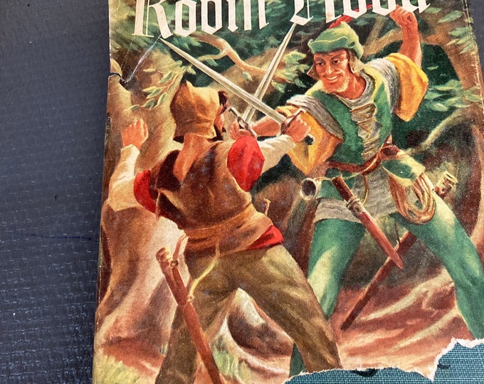 2 Vintage Books, First Editions of Robin Hood, 1946   & Robinson Crusoe,1946