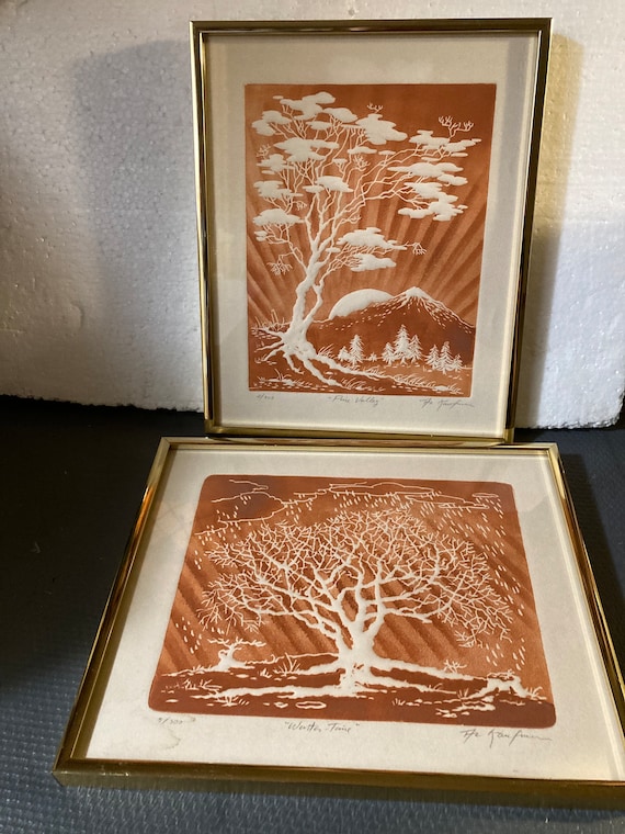 Vintage Al Kaufman Signed and Numbered Intaglio ETCHINGS 