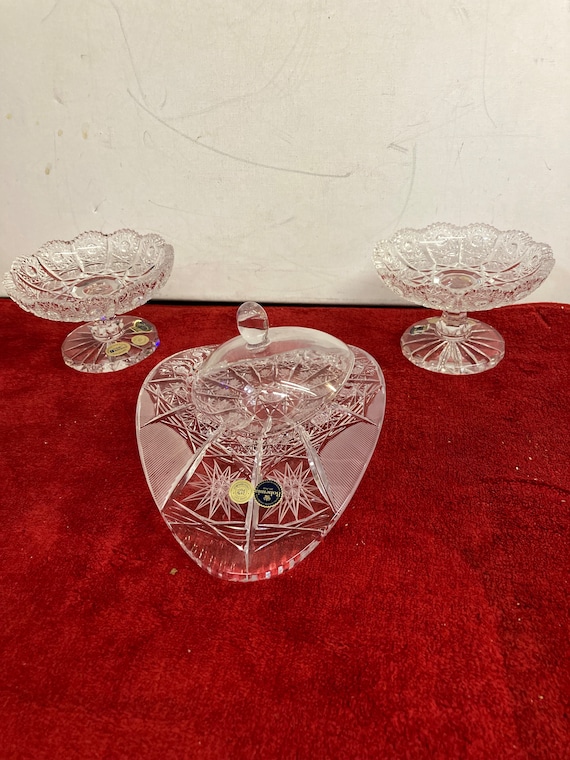 4 Piece Tom Bohemia 500 K Hand Cut Lead Crystal 24% Pbo - Etsy