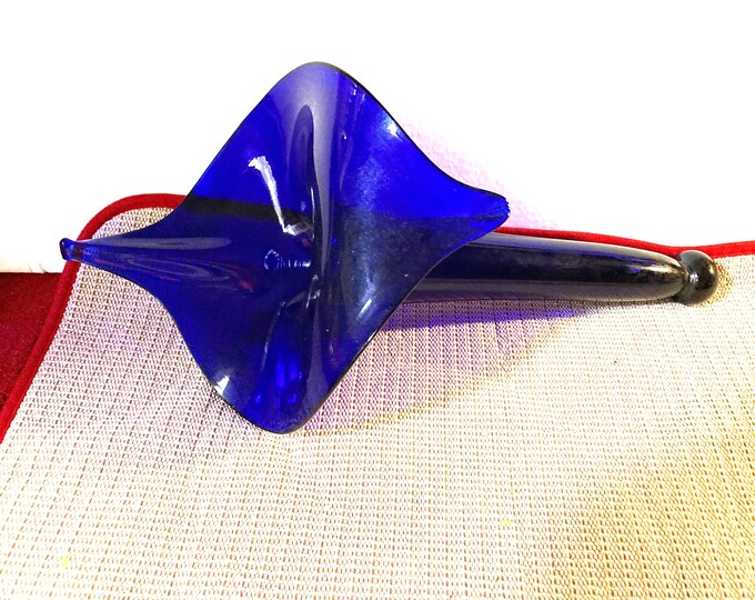 Jack  In The Pulpit Hanging Vase In Cobalt Blue