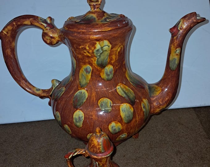 Loma Vintage Pottery Pitcher Milk Coffee Art Craft Drip Glaze Ceramic 70s -RARE-