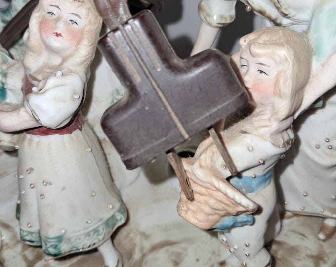 Vintage German Porcelain Figural Lamp