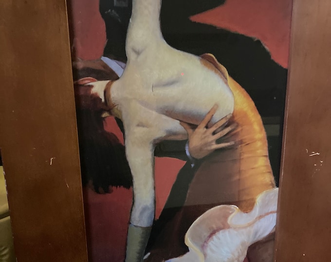 Art Print by Bill Brauer. Gold Dress