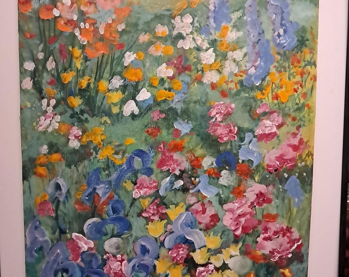 Original Painting By Anne  C  WOODS, Scott's  Garden, Acrylic.  Signed  Gift