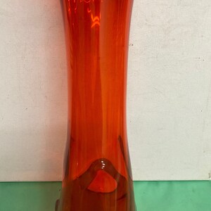 Vintage    17 &quot;Flame (Amberina) Vase