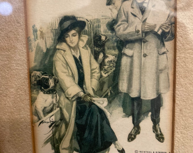 Six 1920's Love Story Postcards