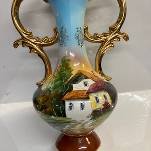 Portugal Hand Paint Porcelain Vase Pereiras Valado
